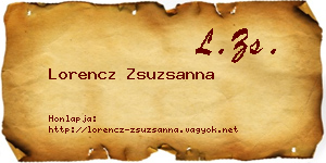 Lorencz Zsuzsanna névjegykártya