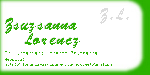 zsuzsanna lorencz business card